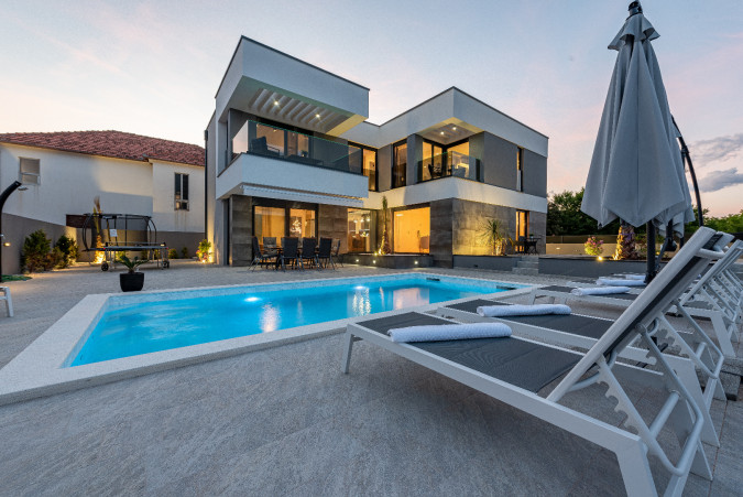 VILLA Nina DRAGE -exterior, Villas Pe&scaron;a - luxury holiday homes with a pool in Zaton, Dalmatia - Croatia Zaton
